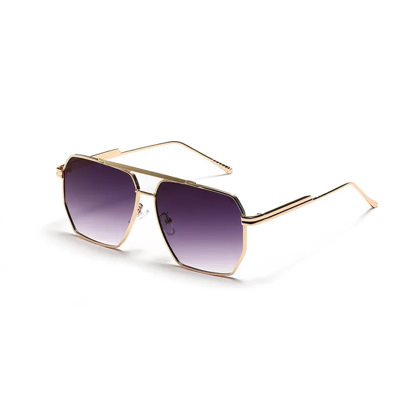 Unisex Sonnenbrille mit Doppelsteg-Design ⎜ Retro-Rahmen für coole Alltagslooks