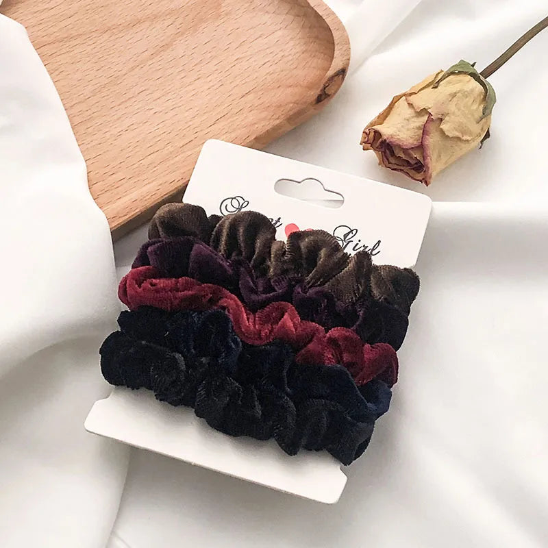 Haarband Set aus Stoff für Damen ⎜ Bunte Scrunchies in Naturtönen für schonendes und stylisches Haarstyling