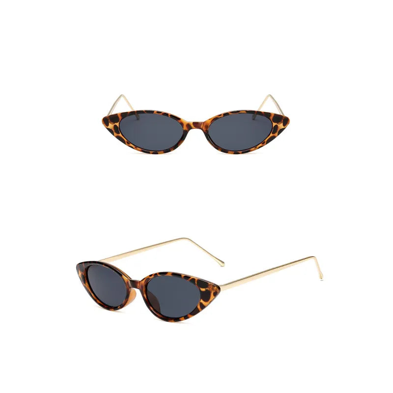 Kompakte eckige Damen-Sonnenbrille ⎜ Kleines Retro-Design mit UV-Schutz für trendige Outfits