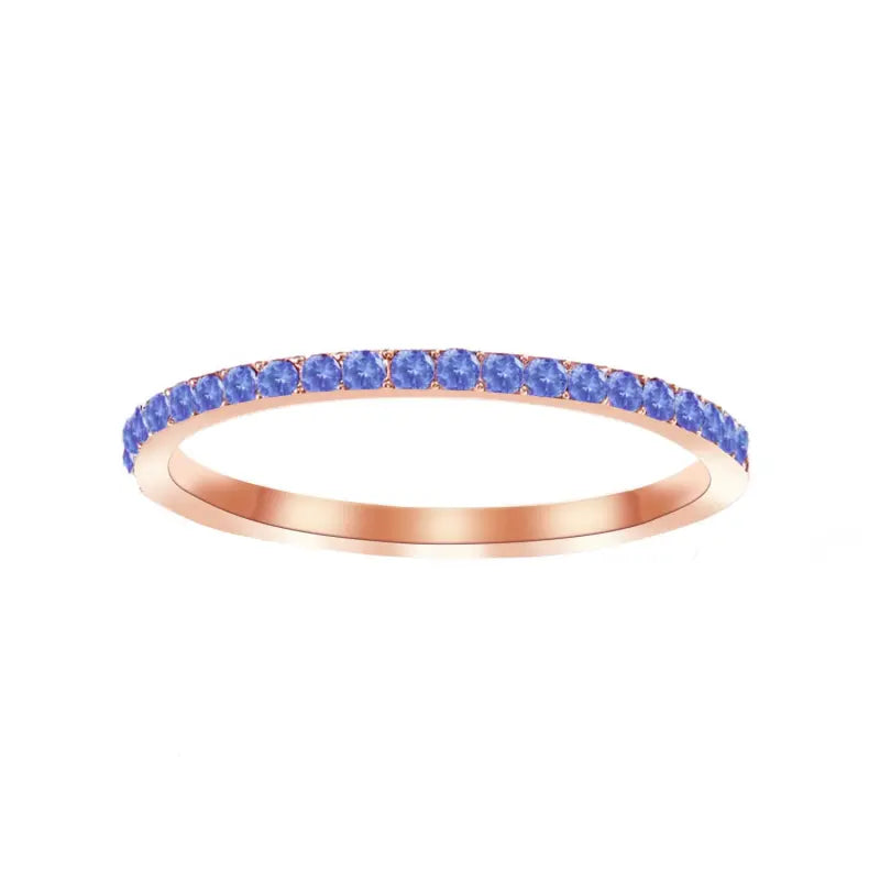 Schlichter Ring in Goldoptik ⎜ Schlichter Ring mit funkelnden Zirkonia für elegante Alltags- und Business-Looks