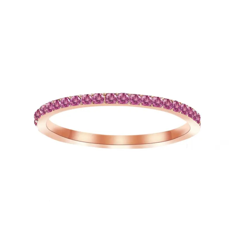 Schlichter Ring in Goldoptik ⎜ Schlichter Ring mit funkelnden Zirkonia für elegante Alltags- und Business-Looks