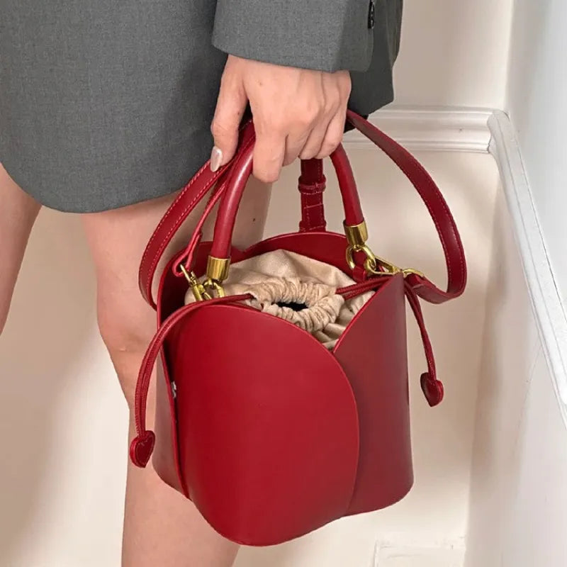 Handtasche für Damen ⎜ Blumentasche mit Zugband und Tragegriff für besondere Anlässe