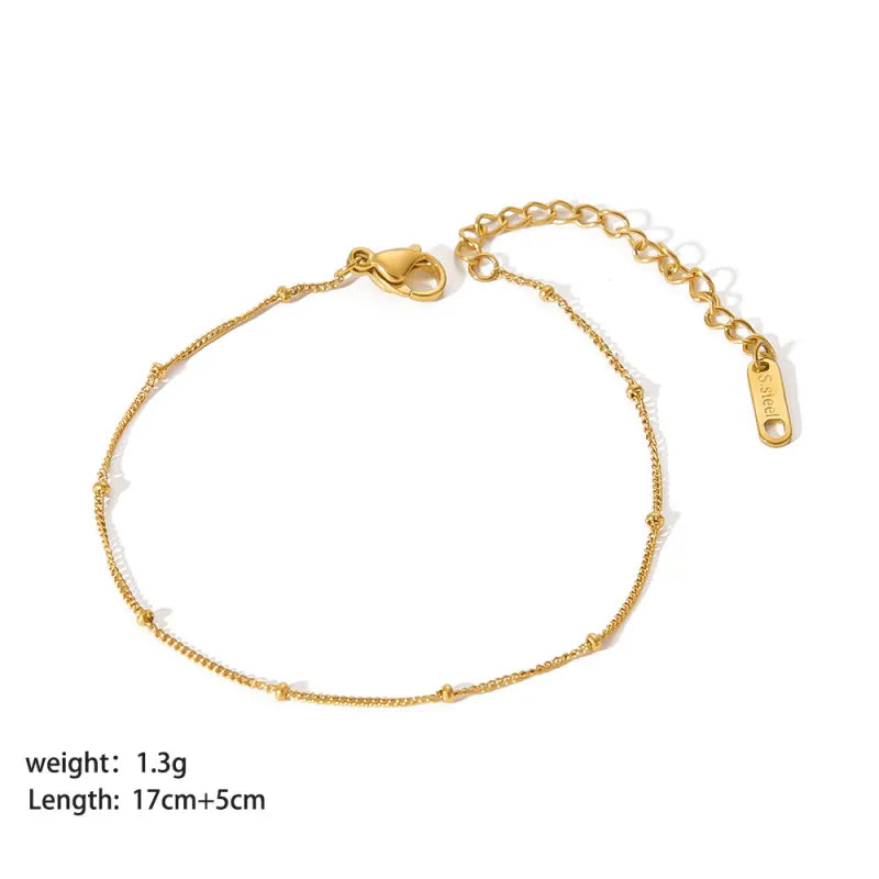 Vergoldetes Armband-Set aus Edelstahl ⎜ Schlanke Formgebung für langlebige Looks mit Stil