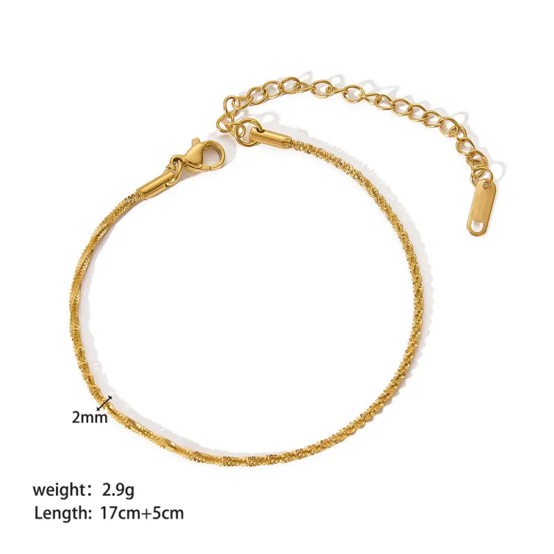 Vergoldetes Armband-Set aus Edelstahl ⎜ Schlanke Formgebung für langlebige Looks mit Stil