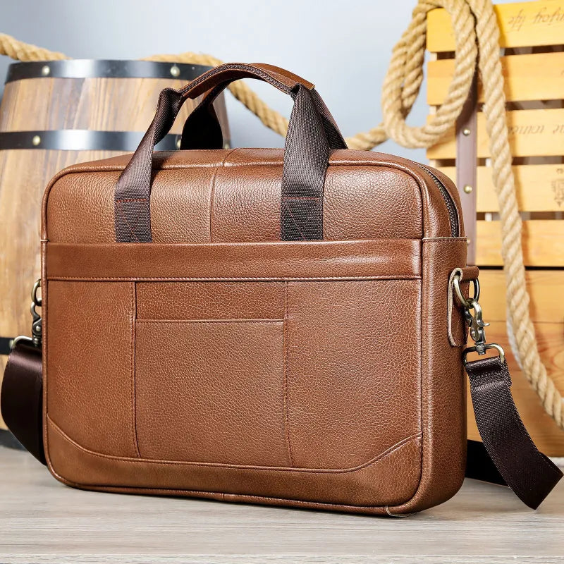 Notebooktasche mit vielen Fächern ⎜ Robuste Laptoptasche mit separatem Innenraum für Zubehör und Dokumente