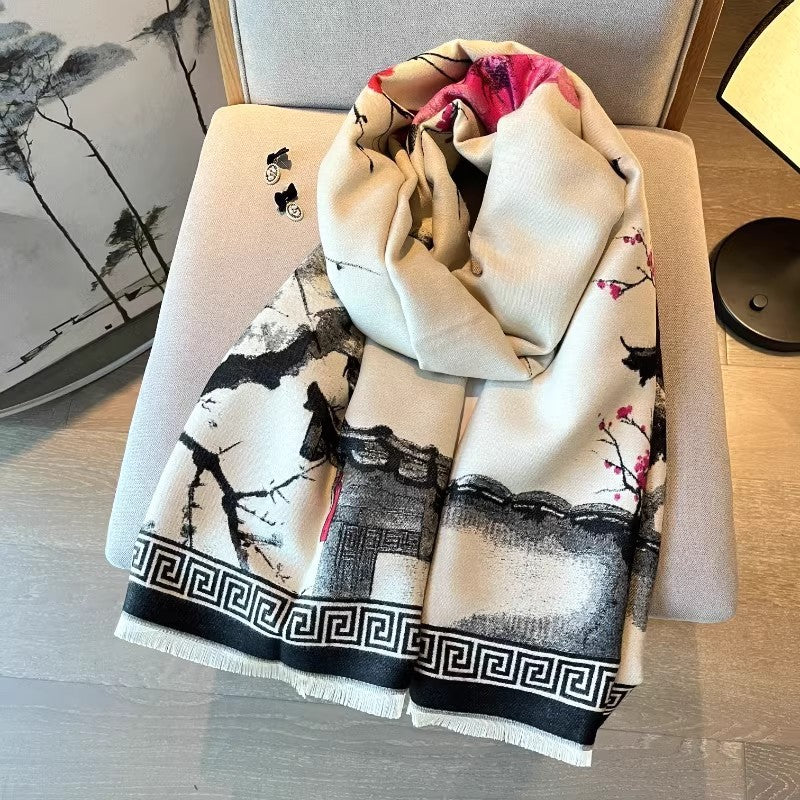 Winter-Schal modernen Stil ⎜ Weiches Damenaccessoire für kalte Tage