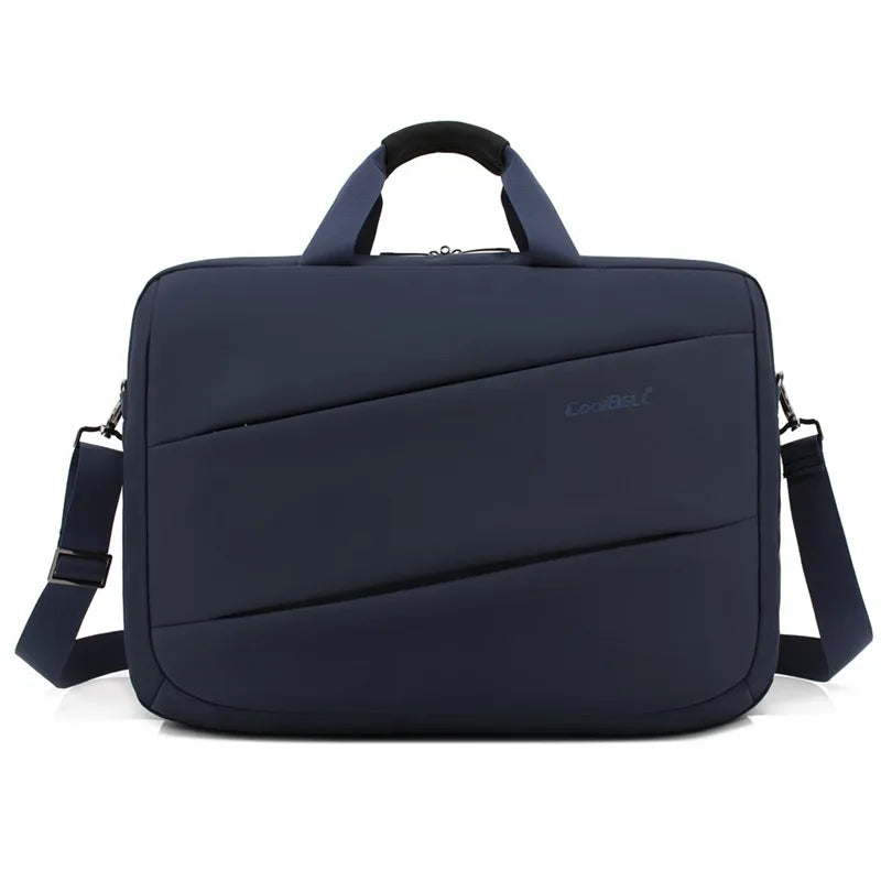 Wasserfeste Notebooktasche für Herren ⎜ Robuste Umhängetasche mit Stoßschutz für Alltag und Business