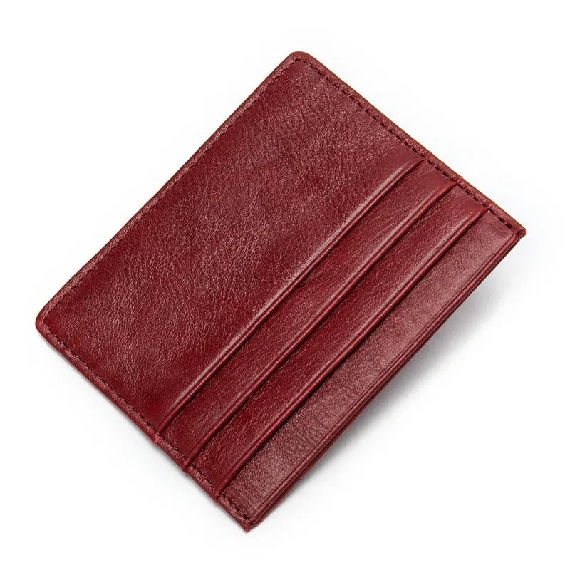 Schlankes RFID-Kartenetui aus Leder ⎜ Minimalistisches Design mit 6 Kartensteckplätzen