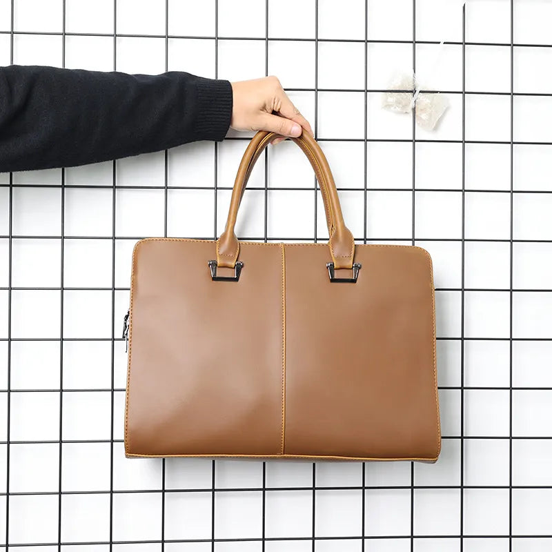 Business Schultertasche für Herren ⎜ Modische Tragetasche mit Griffen für Laptop und Unterlagen