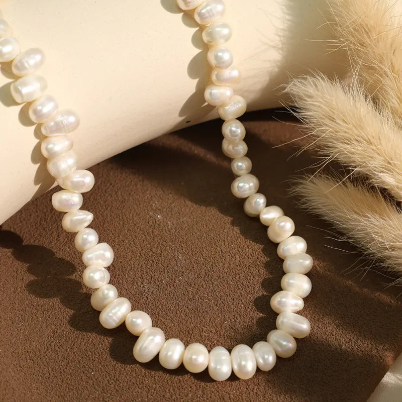 Perlenkette für Damen ⎜ Zeitloses Vintage-Design aus natürlichen Perlen für elegante Alltagslooks