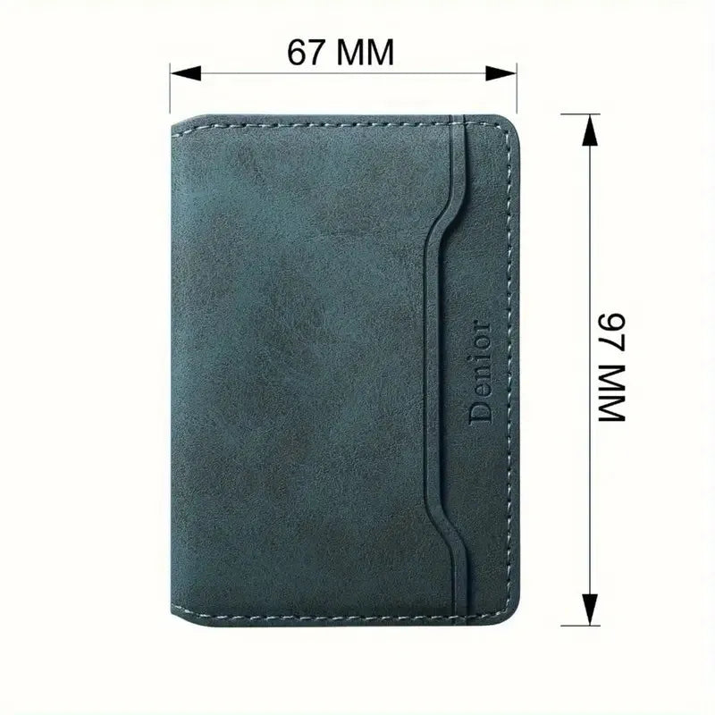 Magnetisches Handy-Kartenetui aus Leder ⎜ Dünner Kartenhalter mit sicherem Halt und integriertem NFC-Schutz
