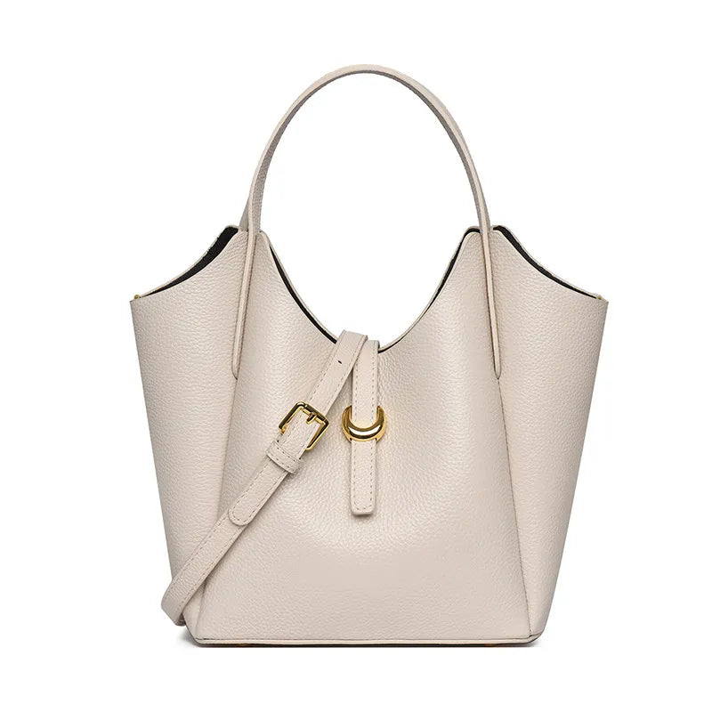 Henkeltasche für Damen aus Lederoptik ⎜ Geräumige Umhängetasche mit Tragegriff für elegante Alltagslooks