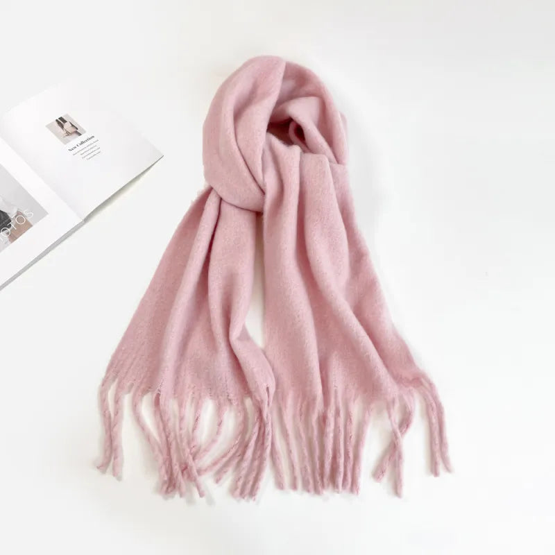 Schal für Damen und Herren⎜ Flauschiger Unischal mit Fransen für Eleganz und Wärme