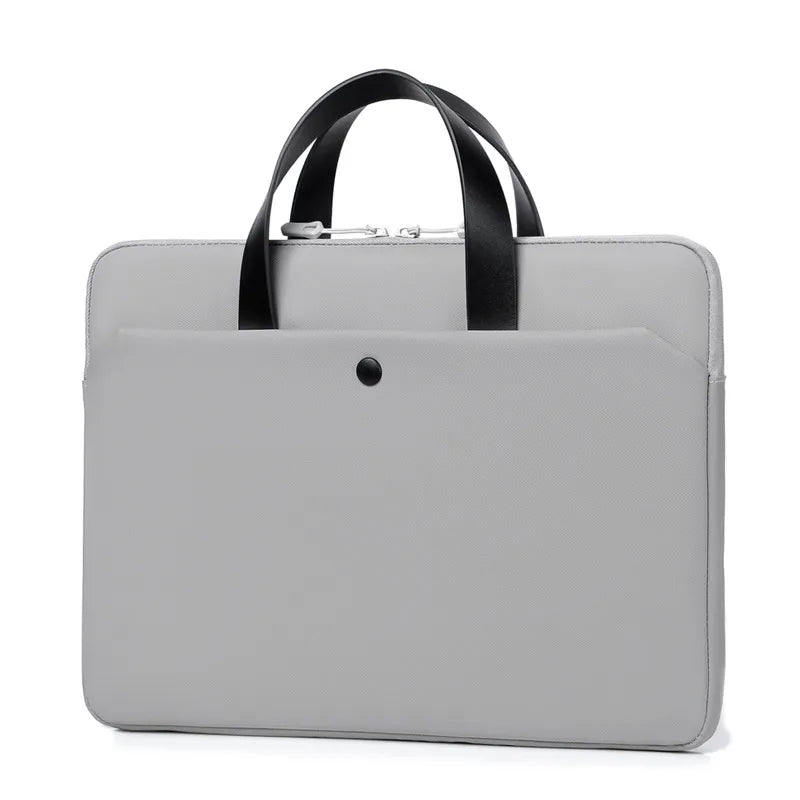 Laptop Tasche mit Griff für Damen und Herren ⎜ Schlankes Design mit Vordertasche für stilvollen Office-Einsatz