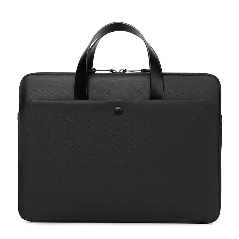 Laptop Tasche mit Griff für Damen und Herren ⎜ Schlankes Design mit Vordertasche für stilvollen Office-Einsatz