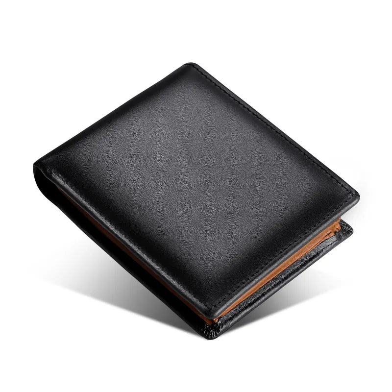 Zeitlose Herren-Lederbörse ⎜ Klassisches Portemonnaie mit edlem Look und Fächern für Karten und Geldscheine