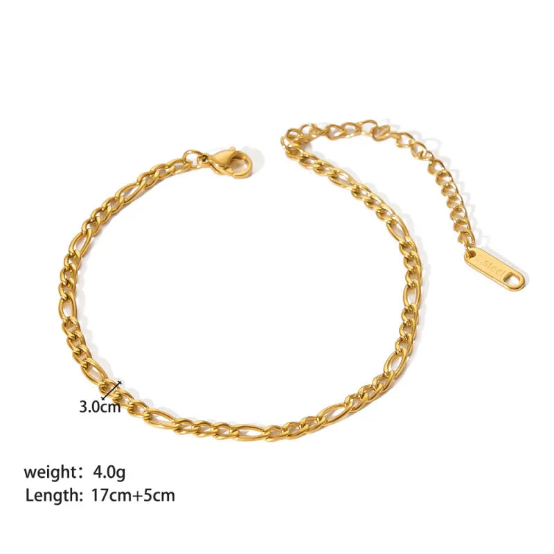 Vergoldetes Armband-Set aus Edelstahl ⎜ Schlanke Formgebung für langlebige Looks mit Stil