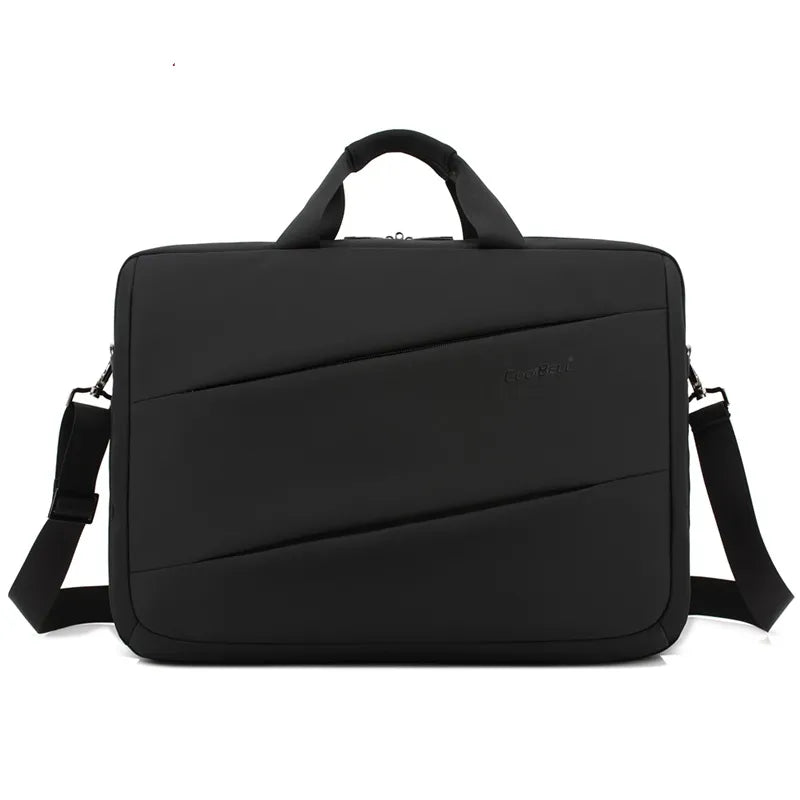 Wasserfeste Notebooktasche für Herren ⎜ Robuste Umhängetasche mit Stoßschutz für Alltag und Business