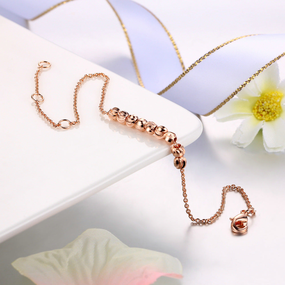 Roségoldenes Perlenarmband für Damen ⎜ Dezenter Glanz für elegante und zurückhaltende Alltagsmomente