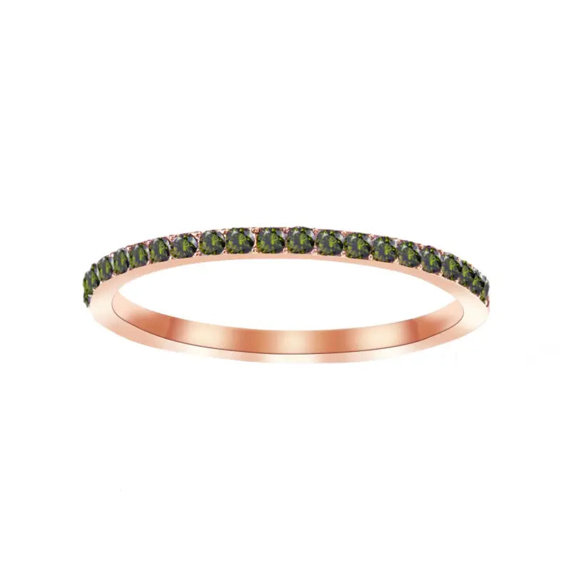 Schlichter Ring in Goldoptik ⎜ Schlichter Ring mit funkelnden Zirkonia für elegante Alltags- und Business-Looks