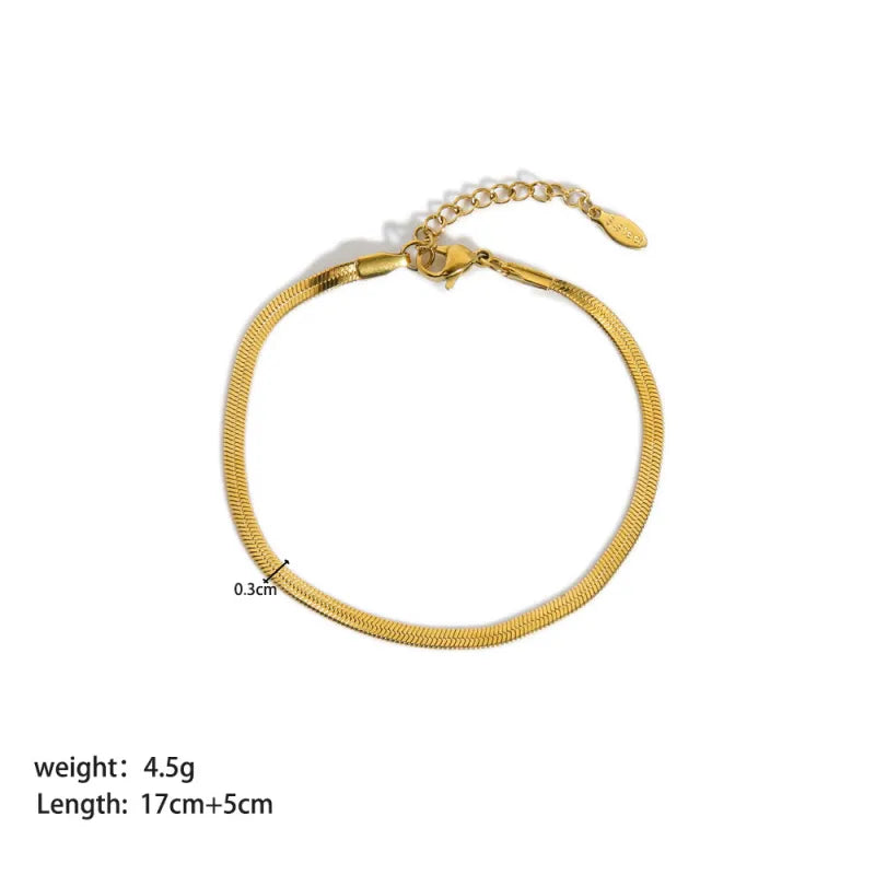 Vergoldetes Armband-Set aus Edelstahl ⎜ Schlanke Formgebung für langlebige Looks mit Stil