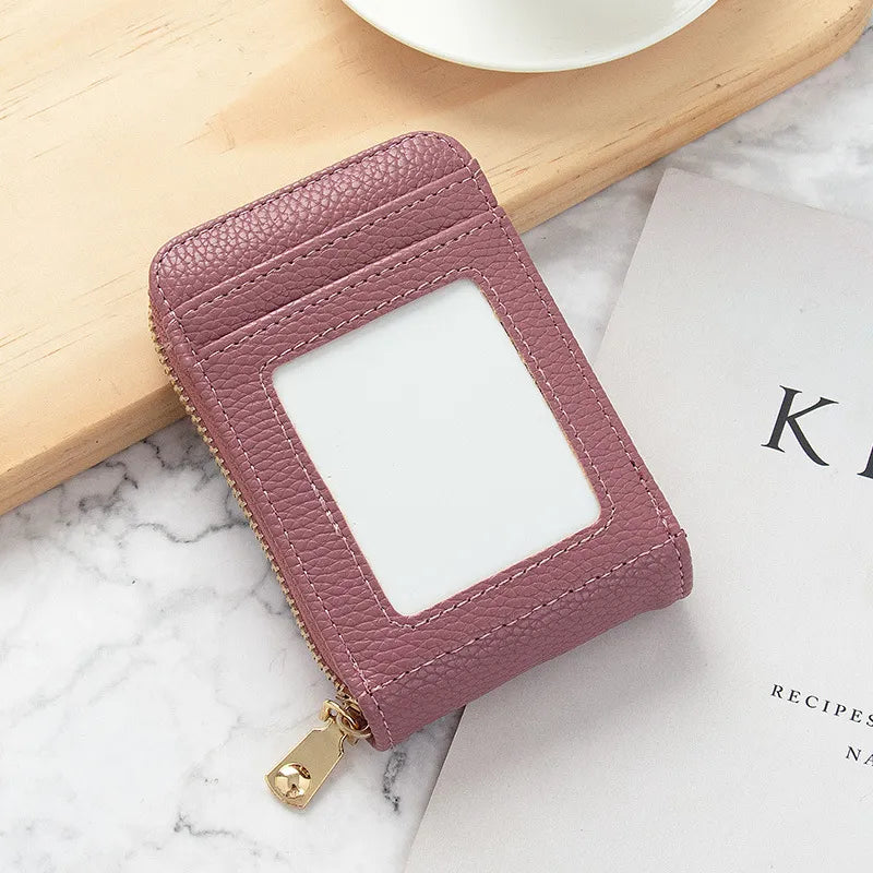 Kartenhalter für Damen ⎜ Mini Portemonnaie mit Sichtfenster und RFID-Schutz für Alltag und Reisen
