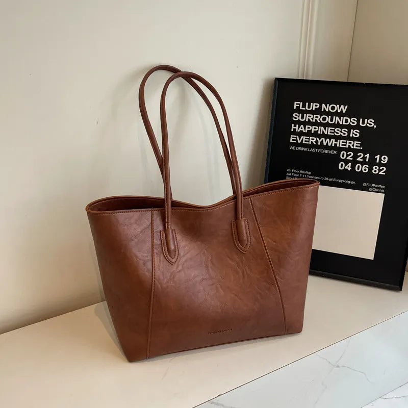 Shopper für Damen ⎜ Elegante Tragetasche in Lederoptik mit großzügigem Innenfach für den Alltag