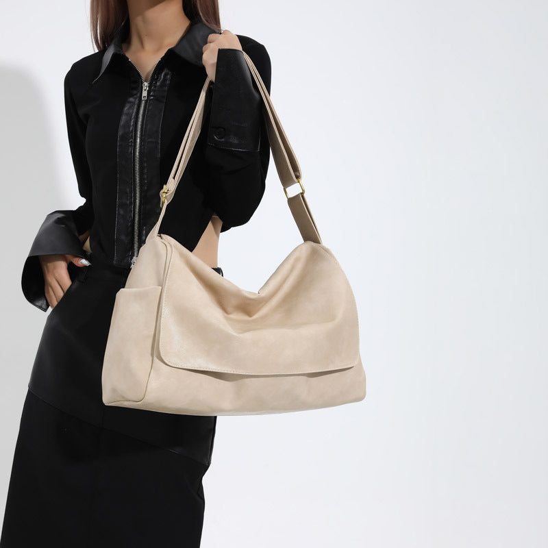 Crossbody-Tasche für Damen ⎜ Weiche Umhängetasche mit Vintage-Lederlook für Alltag und Reisen