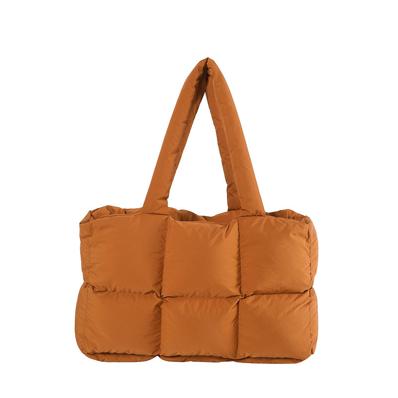 Puff-Tasche für Damen ⎜ Gepolsterte Schultertasche in Stepp-Optik für gemütliche Tage