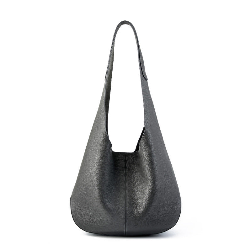 Große Schultertasche aus Leder für Damen ⎜ Weiche Beuteltasche mit viel Platz für Alltag und Büro