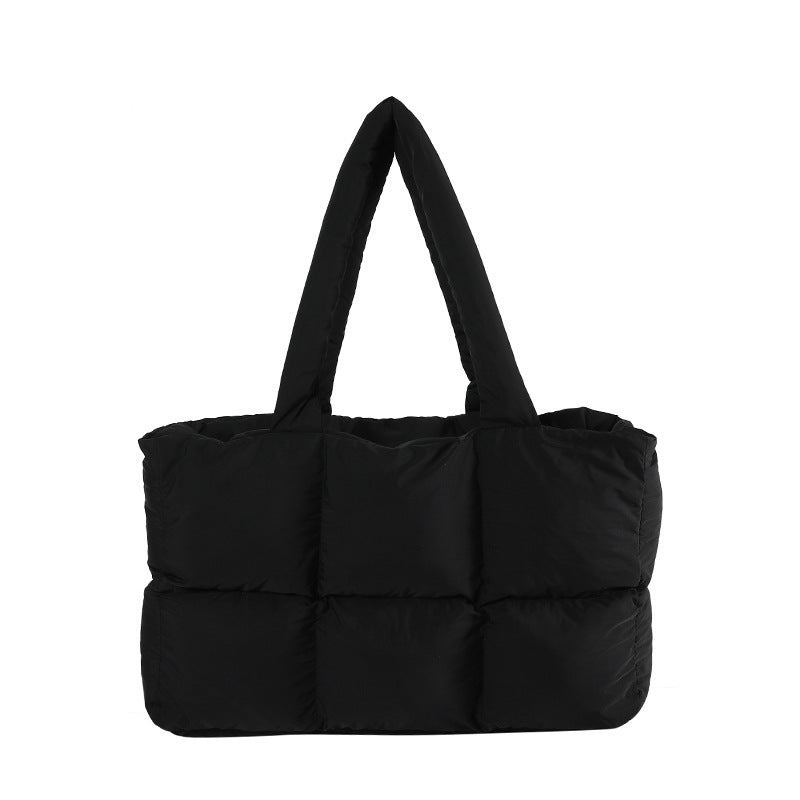 Puff-Tasche für Damen ⎜ Gepolsterte Schultertasche in Stepp-Optik für gemütliche Tage
