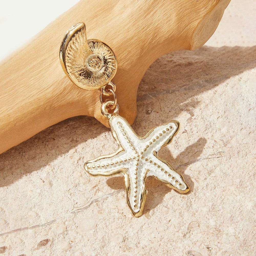 Sommerlicher Ohrschmuck mit Seestern ⎜ Maritimes Motiv für Urlaubs- und Strand-Looks