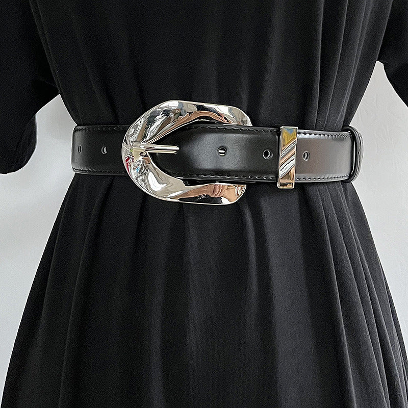 Taillengürtel mit Metallschließe für Damen ⎜ Verstellbares Accessoire im Retro-Stil für feminine Outfits