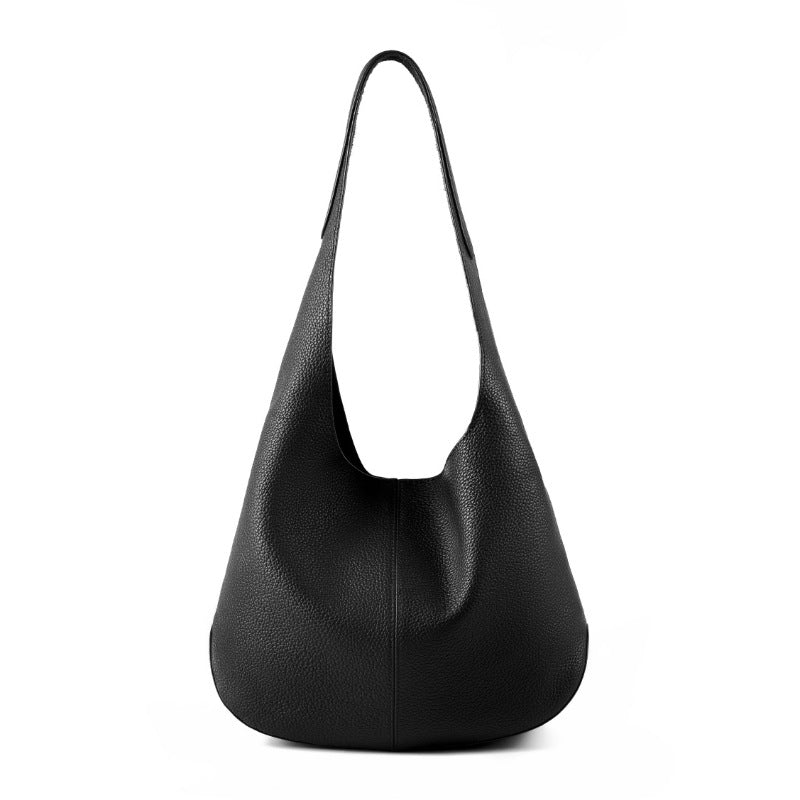 Große Schultertasche aus Leder für Damen ⎜ Weiche Beuteltasche mit viel Platz für Alltag und Büro
