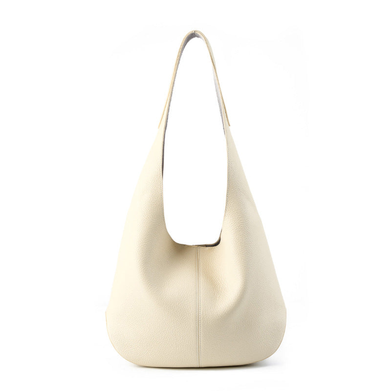 Große Schultertasche aus Leder für Damen ⎜ Weiche Beuteltasche mit viel Platz für Alltag und Büro