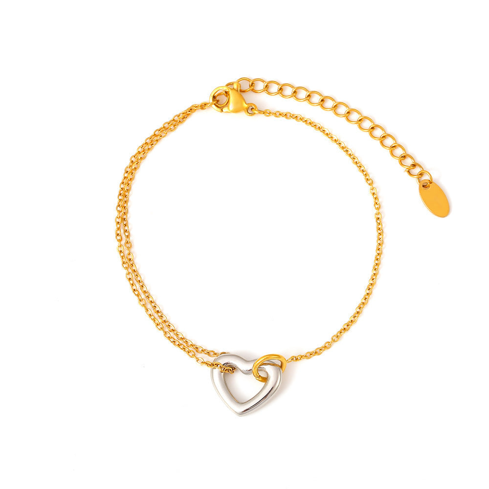 Filigranes Damenarmband mit Herzanhänger ⎜ Edelstahl-Design für dezente und zeitlose Alltagslooks