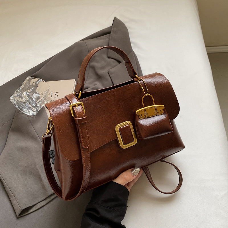 Umhängetasche für Damen ⎜ Stilvolle Schultertasche mit Reißverschluss und abnehmbarem Riemen