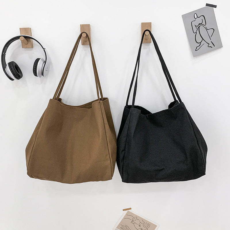 Tragetasche für Damen ⎜ Schlichte Stofftasche im Oversize-Design für Shopping und Freizeit