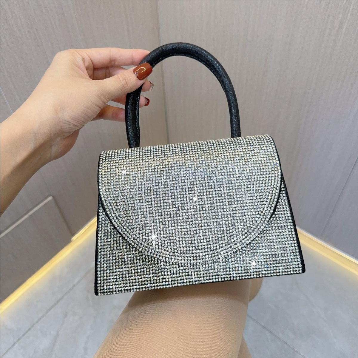 Glitzernde Handtasche für Damen ⎜ Elegante Abendtasche mit Kurzgriff für Gala, Event oder Dinner