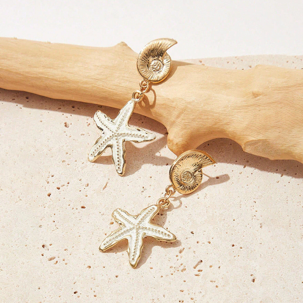Sommerlicher Ohrschmuck mit Seestern ⎜ Maritimes Motiv für Urlaubs- und Strand-Looks