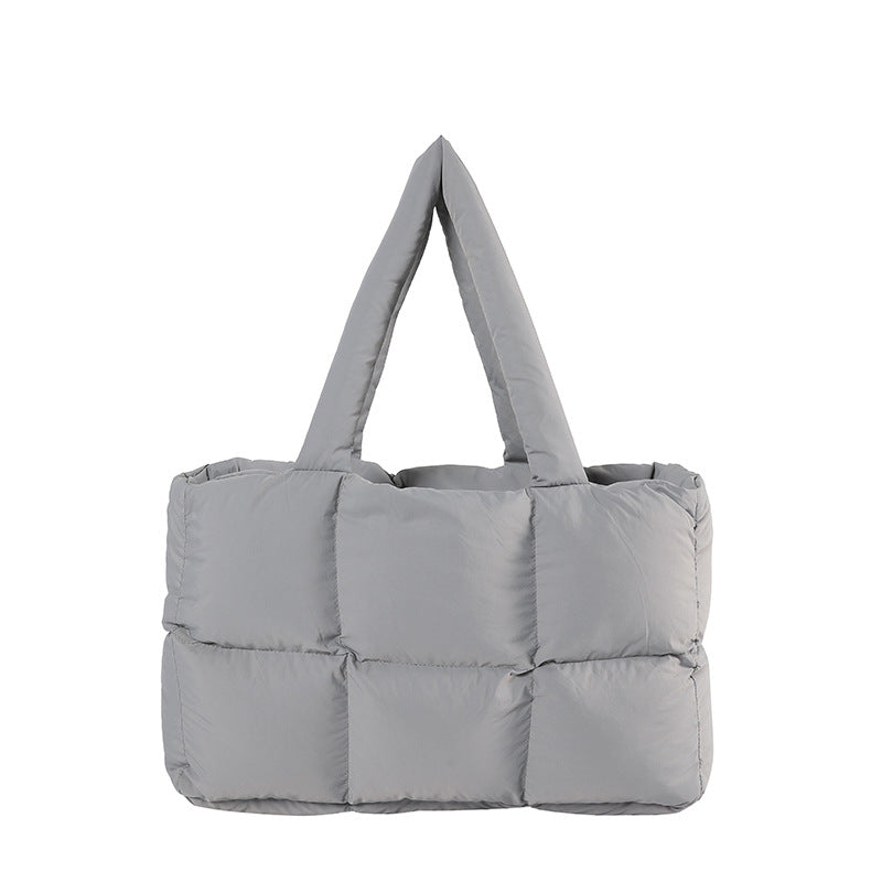 Puff-Tasche für Damen ⎜ Gepolsterte Schultertasche in Stepp-Optik für gemütliche Tage
