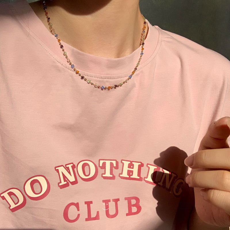 Moderne Kette für Damen ⎜ Bunte Sommerkette mit filigranen Perlen für vielseitige Alltags- und Urlaubslooks