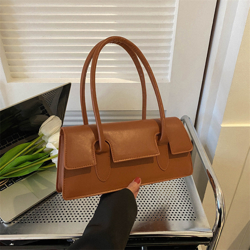 Modische Handtasche für Damen ⎜ Kleine Schultertasche in Retro-Optik für Alltag und Ausgehen