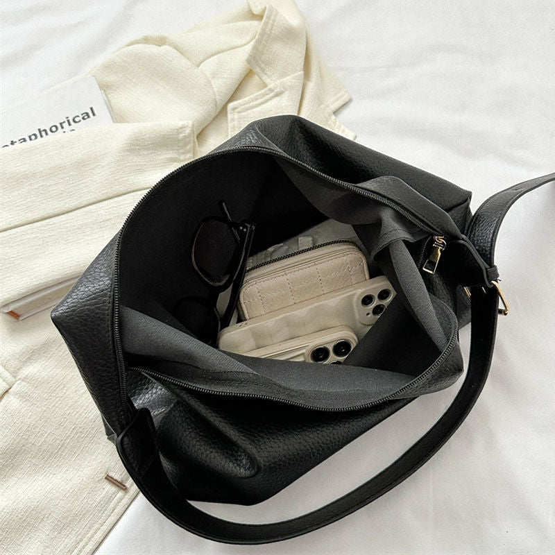 Retro Schultertasche für Damen ⎜ Stilvolle Tasche mit Nischentextur für Alltag & Events