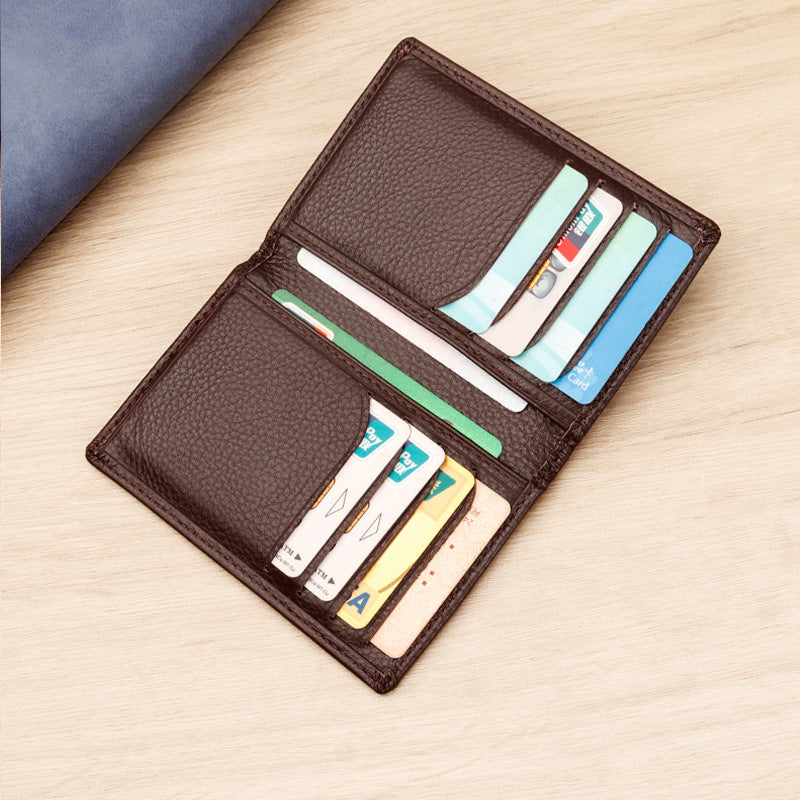 Kartenetui aus Leder für Herren ⎜ Kompakter Kartenorganizer mit vielen Fächern für Kreditkarten und Ausweise