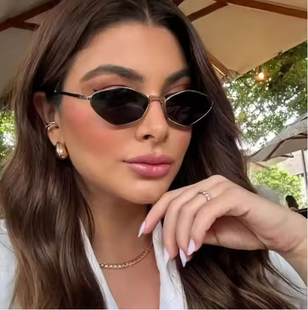 Filigrane Cat-Eye Sonnenbrille für Damen ⎜ Schmaler Rahmen für stilvollen Sonnenschutz