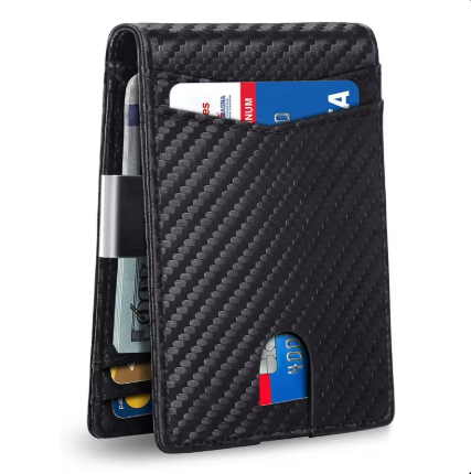 Ultraflache RFID-Brieftasche für Herren ⎜ Dünne Lederbörse mit Platz für bis zu 12 Karten und Schutzfunktion