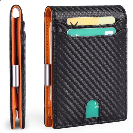 Ultraflache RFID-Brieftasche für Herren ⎜ Dünne Lederbörse mit Platz für bis zu 12 Karten und Schutzfunktion