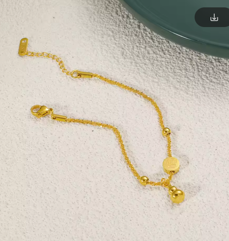 Kette für Damen ⎜ Vergoldete Kette mit Glückssymbol und Kürbisanhänger für traditionelle und stilvolle Looks
