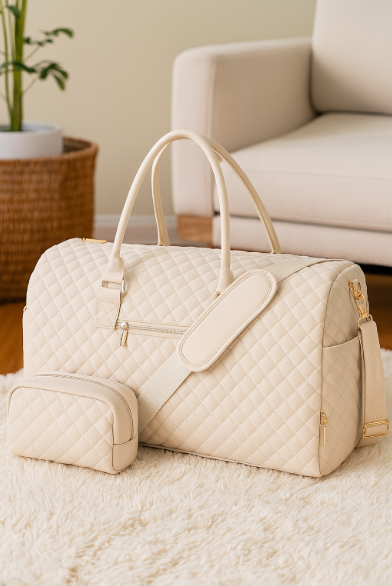 Gepolsterte Tasche mit Zusatzfach ⎜ Komfortable Reisetasche mit Kosmetiktasche für Alltag und Reise